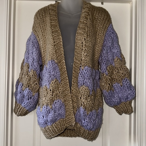 Anthropologie x Free People Cozy Clouds Open Chunky Knit Cardigan Sweater - Picture 2 of 5